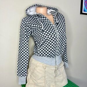 2016 skater girl checkered hoodie